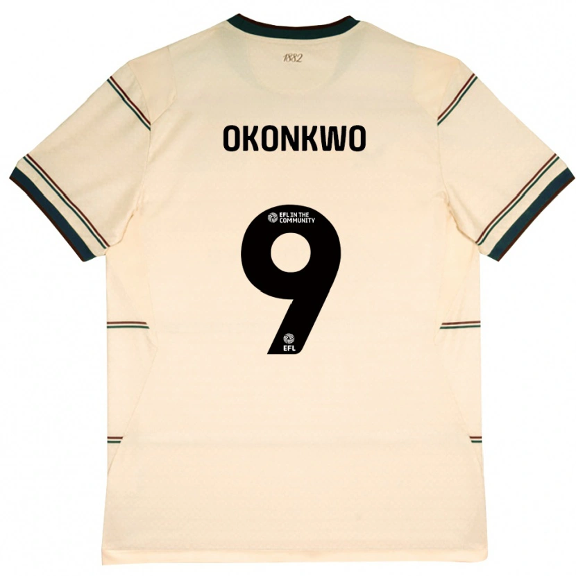 Danxen Enfant Maillot Destiny Okonkwo #9 Beige Bourgogne Tenues Extérieur 2026/27 T-Shirt