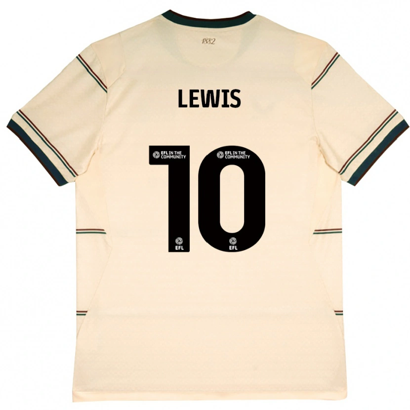 Danxen Enfant Maillot James Lewis #10 Beige Bourgogne Tenues Extérieur 2026/27 T-Shirt
