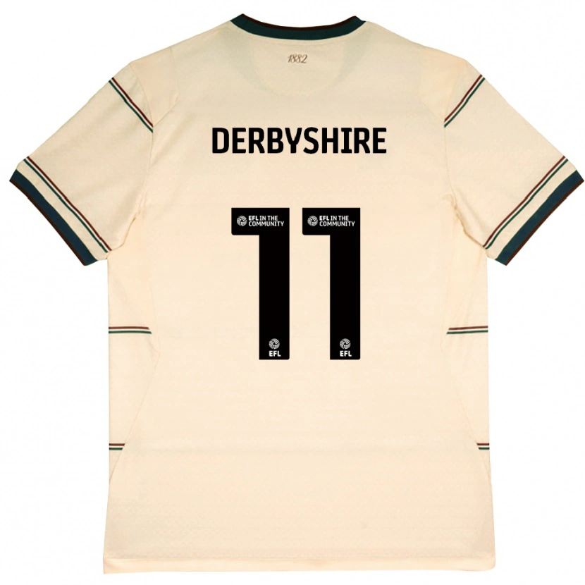 Danxen Enfant Maillot Braidin Derbyshire #11 Beige Bourgogne Tenues Extérieur 2026/27 T-Shirt