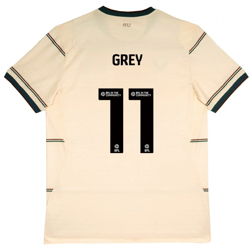 Danxen Enfant Maillot Anna Grey #11 Beige Bourgogne Tenues Extérieur 2026/27 T-Shirt