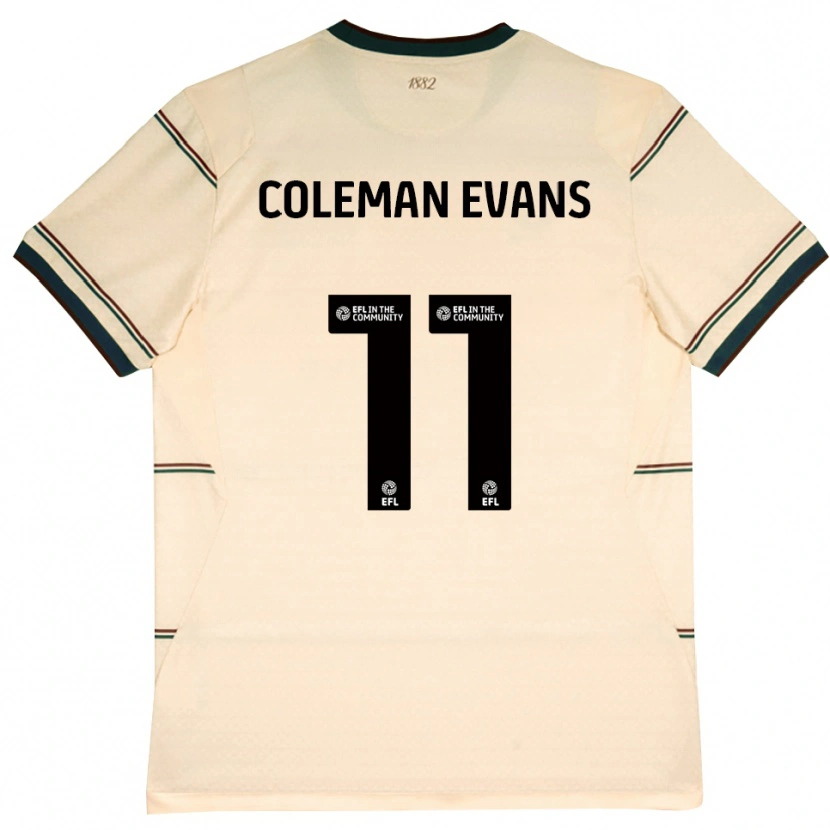 Danxen Enfant Maillot Amaya Coleman-Evans #11 Beige Bourgogne Tenues Extérieur 2026/27 T-Shirt