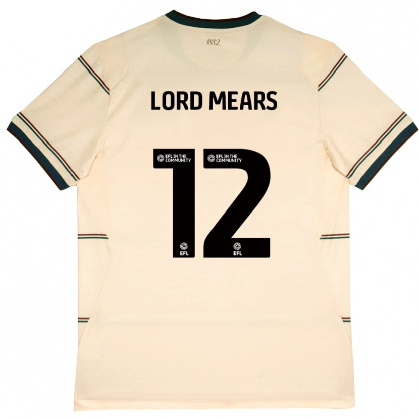 Danxen Enfant Maillot Rhema Lord-Mears #12 Beige Bourgogne Tenues Extérieur 2026/27 T-Shirt