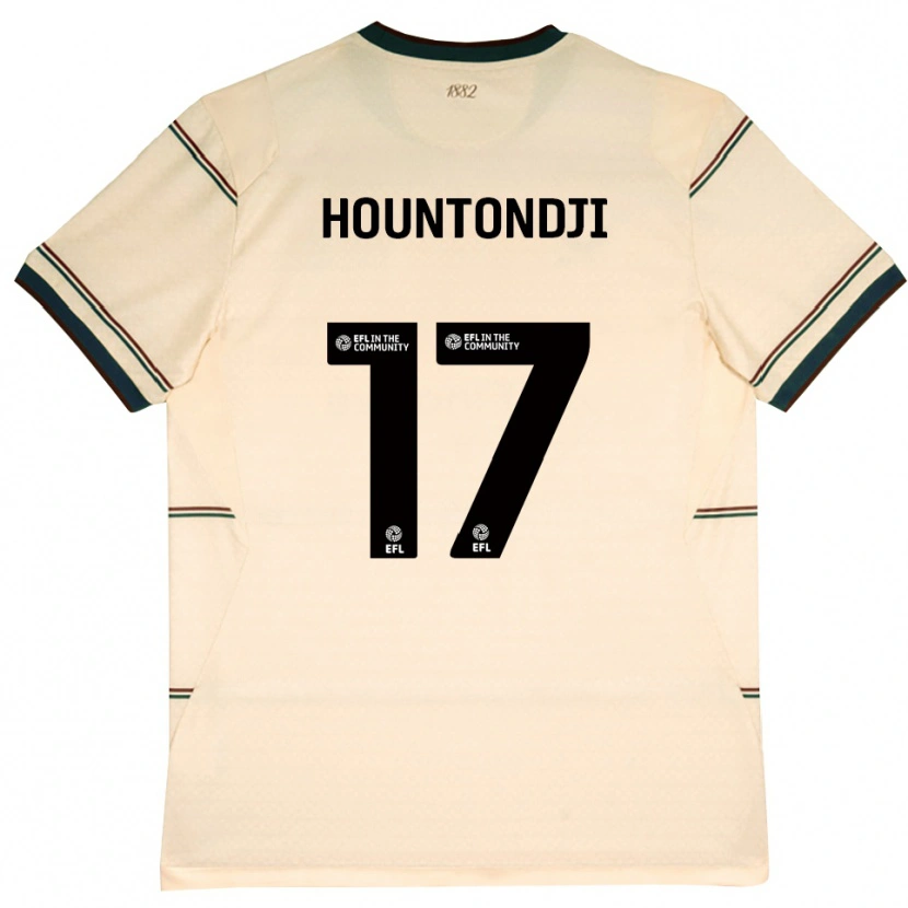 Danxen Enfant Maillot Andréas Hountondji #17 Beige Bourgogne Tenues Extérieur 2026/27 T-Shirt