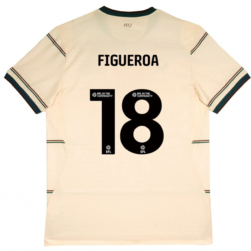 Danxen Enfant Maillot Keyvan Figueroa #18 Beige Bourgogne Tenues Extérieur 2026/27 T-Shirt