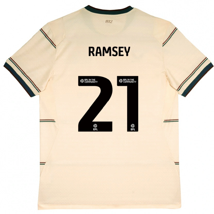 Danxen Enfant Maillot Aaron Ramsey #21 Beige Bourgogne Tenues Extérieur 2026/27 T-Shirt