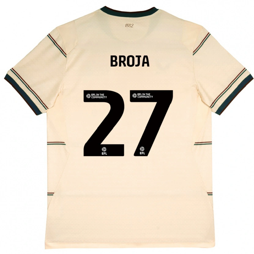 Danxen Enfant Maillot Armando Broja #27 Beige Bourgogne Tenues Extérieur 2026/27 T-Shirt