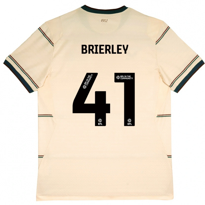 Danxen Enfant Maillot George Brierley #41 Beige Bourgogne Tenues Extérieur 2026/27 T-Shirt