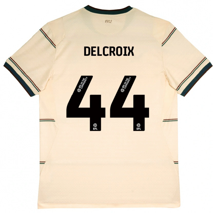 Danxen Enfant Maillot Hannes Delcroix #44 Beige Bourgogne Tenues Extérieur 2026/27 T-Shirt