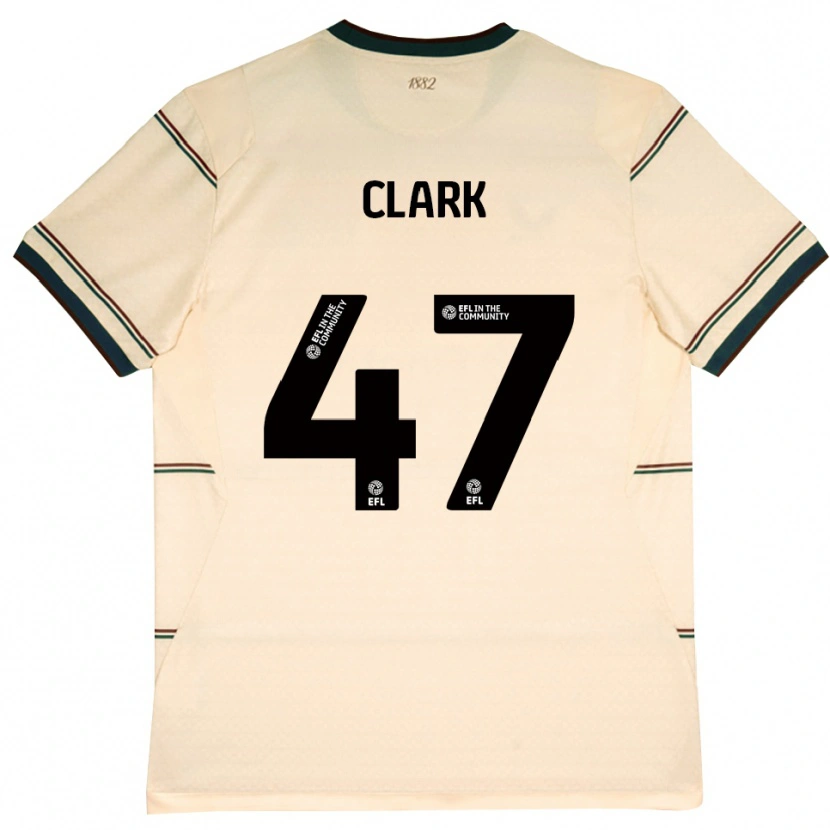 Danxen Enfant Maillot Ellis Clark #47 Beige Bourgogne Tenues Extérieur 2026/27 T-Shirt