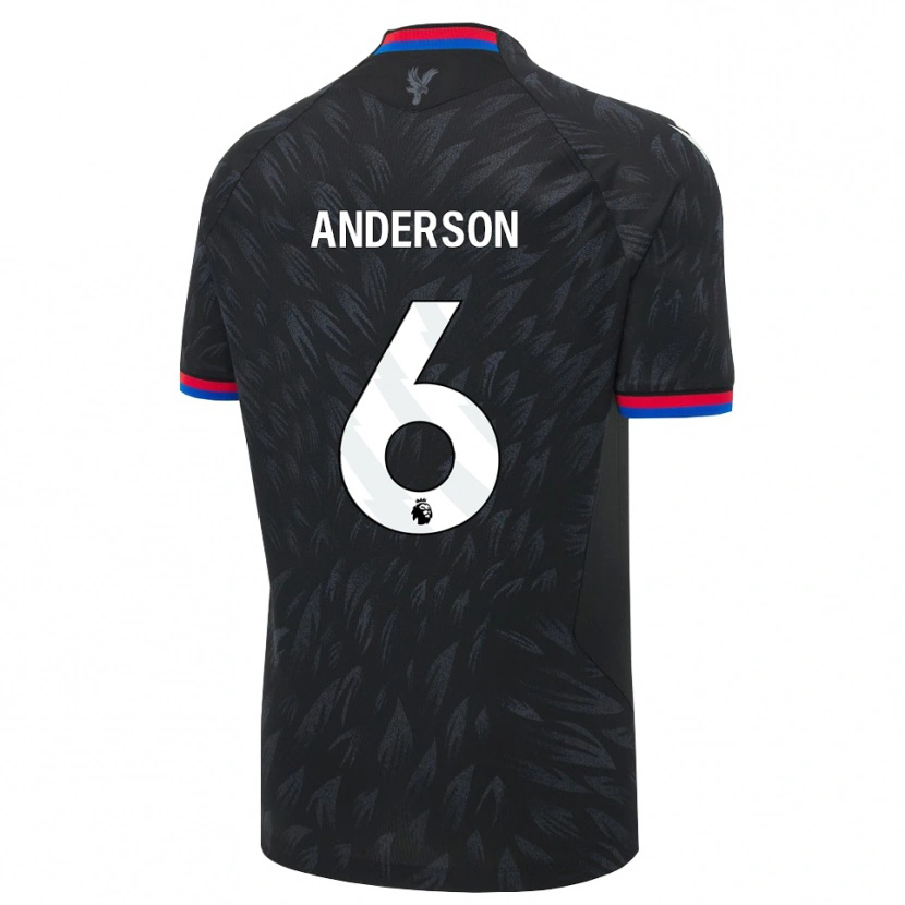 Danxen Enfant Maillot Raihaan Anderson #6 Noir Bleu Rouge Tenues Extérieur 2026/27 T-Shirt