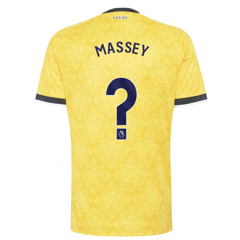 Danxen Enfant Maillot Alex Massey #0 Jaune Blanc Noir Tenues Extérieur 2026/27 T-Shirt
