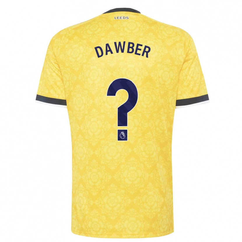 Danxen Enfant Maillot Oscar Dawber #0 Jaune Blanc Noir Tenues Extérieur 2026/27 T-Shirt