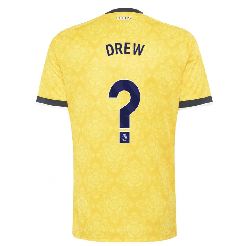 Danxen Enfant Maillot Drew Greene #0 Jaune Blanc Noir Tenues Extérieur 2026/27 T-Shirt