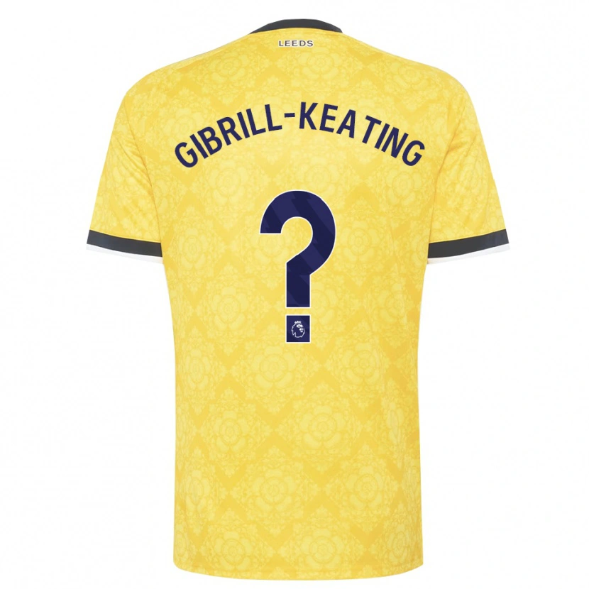 Danxen Enfant Maillot Sian Gibrill-Keating #0 Jaune Blanc Noir Tenues Extérieur 2026/27 T-Shirt