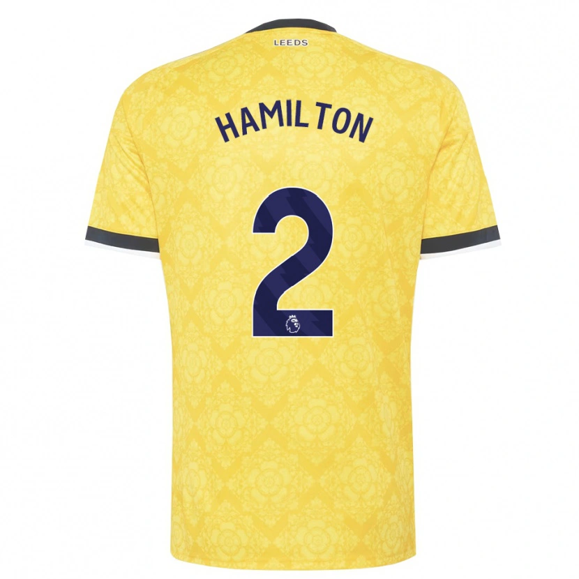 Danxen Enfant Maillot Joshua Hamilton #2 Jaune Blanc Noir Tenues Extérieur 2026/27 T-Shirt