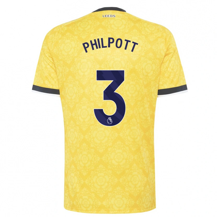 Danxen Enfant Maillot Louie Philpott #3 Jaune Blanc Noir Tenues Extérieur 2026/27 T-Shirt