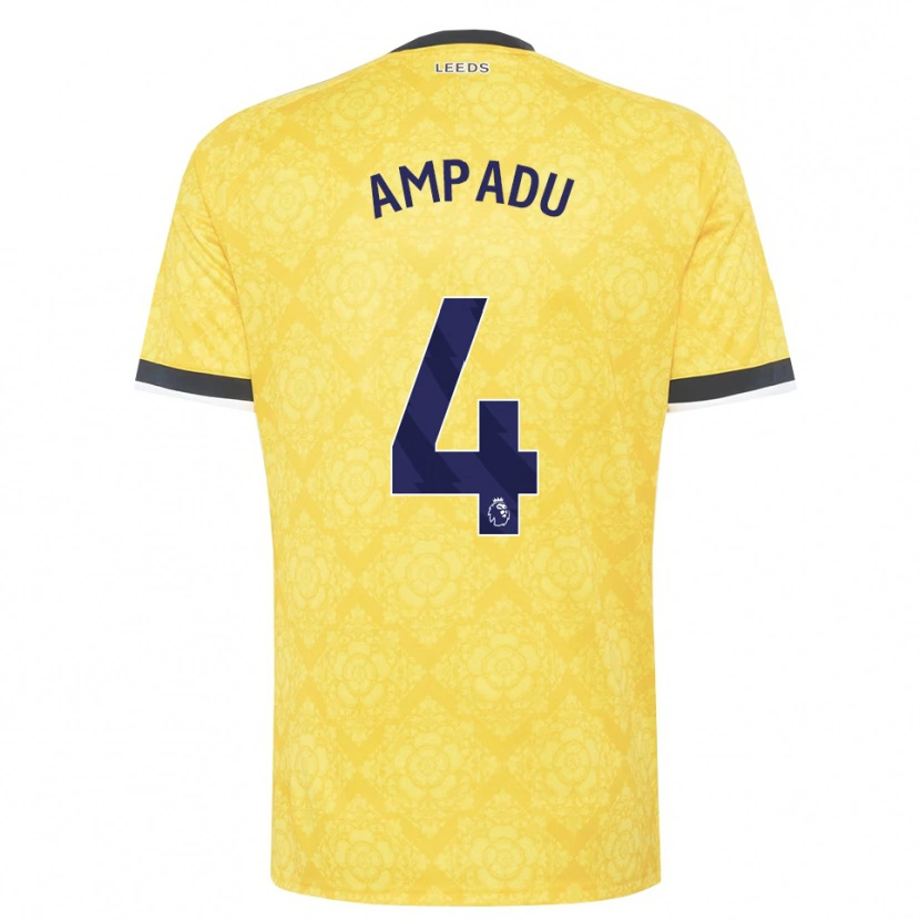 Danxen Enfant Maillot Ethan Ampadu #4 Jaune Blanc Noir Tenues Extérieur 2026/27 T-Shirt