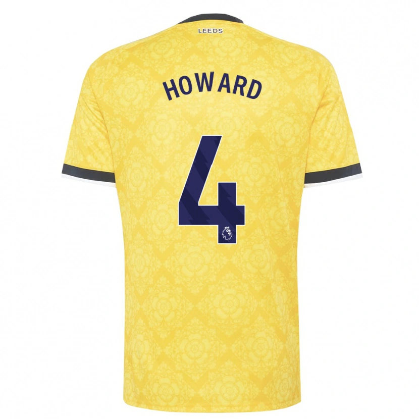 Danxen Enfant Maillot Jacob Howard #4 Jaune Blanc Noir Tenues Extérieur 2026/27 T-Shirt