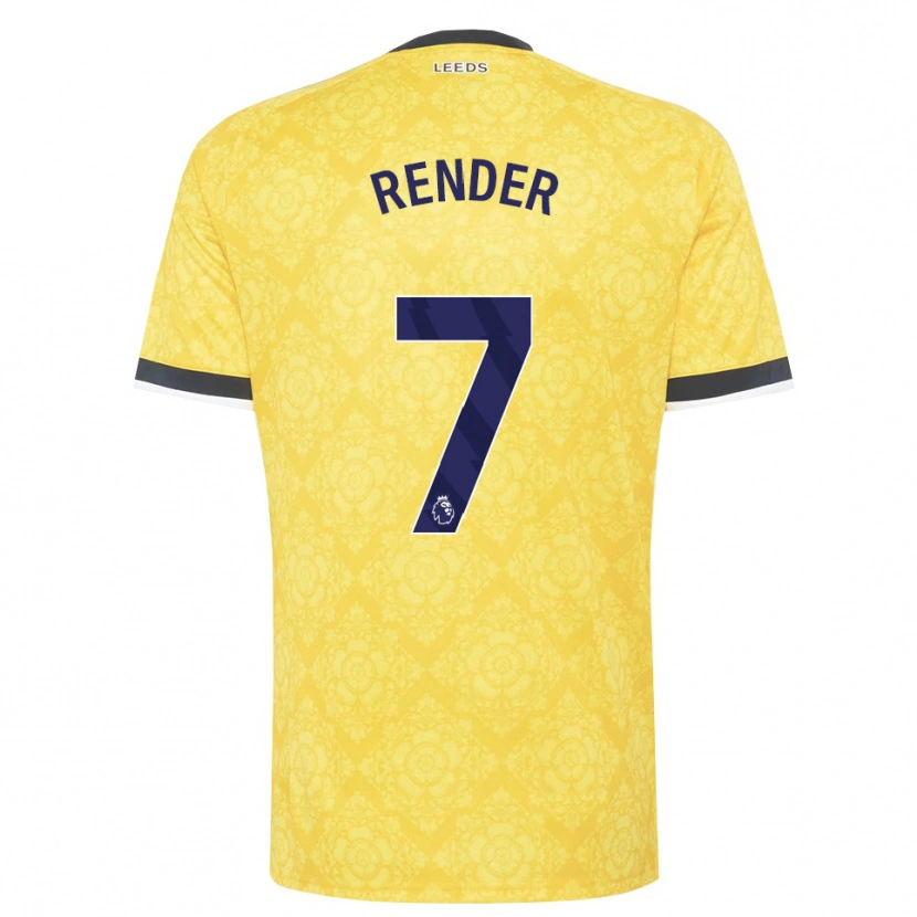 Danxen Enfant Maillot Jacob Render #7 Jaune Blanc Noir Tenues Extérieur 2026/27 T-Shirt