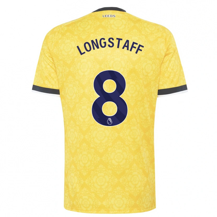 Danxen Enfant Maillot Sean Longstaff #8 Jaune Blanc Noir Tenues Extérieur 2026/27 T-Shirt
