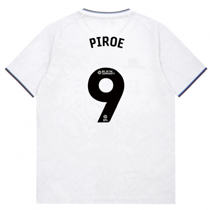Danxen Enfant Maillot Joël Piroe #9 Bourgogne Blanc Tenues Extérieur 2026/27 T-Shirt