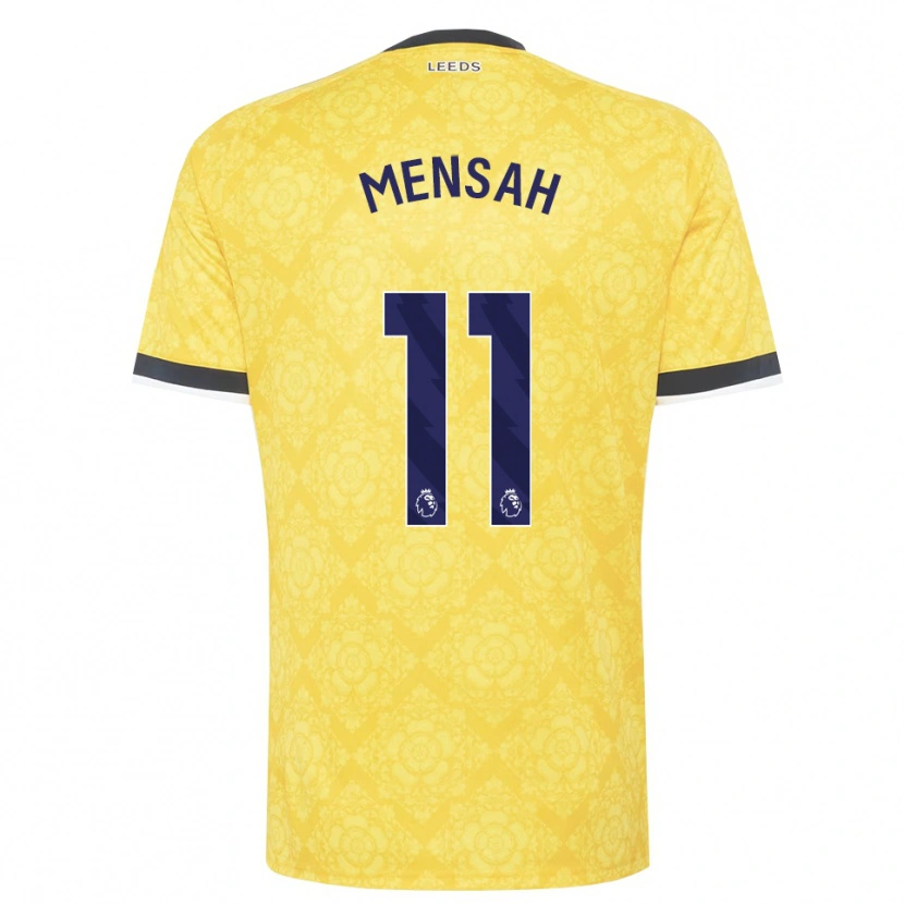 Danxen Enfant Maillot Kenneth Mensah #11 Jaune Blanc Noir Tenues Extérieur 2026/27 T-Shirt