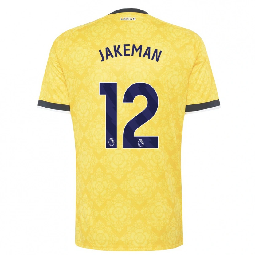 Danxen Enfant Maillot Harriet Jakeman #12 Jaune Blanc Noir Tenues Extérieur 2026/27 T-Shirt