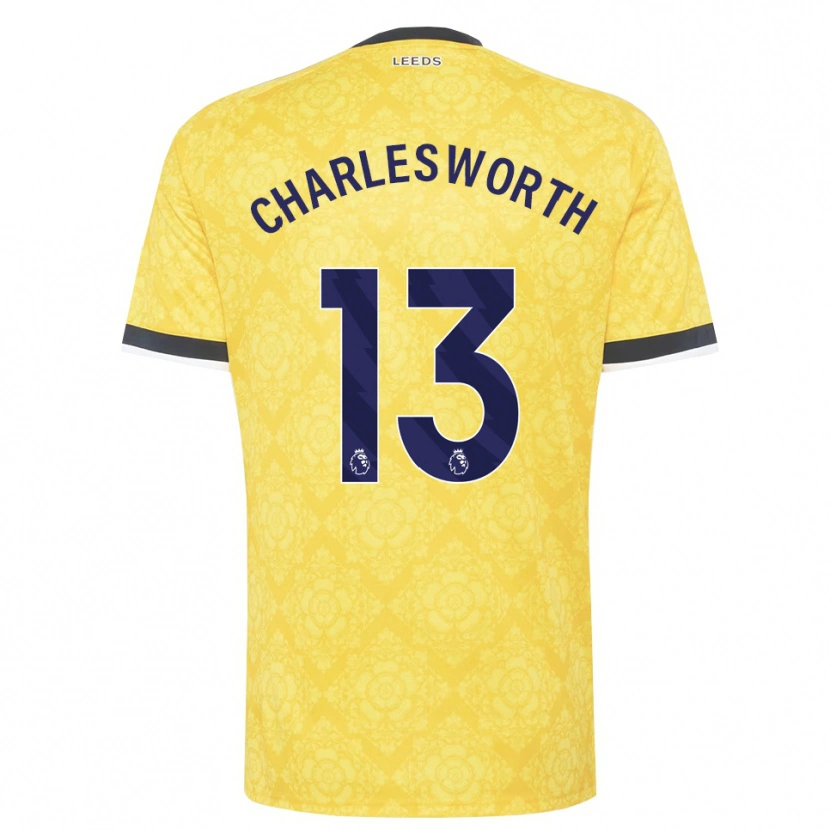 Danxen Enfant Maillot Millie Robshaw-Charlesworth #13 Jaune Blanc Noir Tenues Extérieur 2026/27 T-Shirt