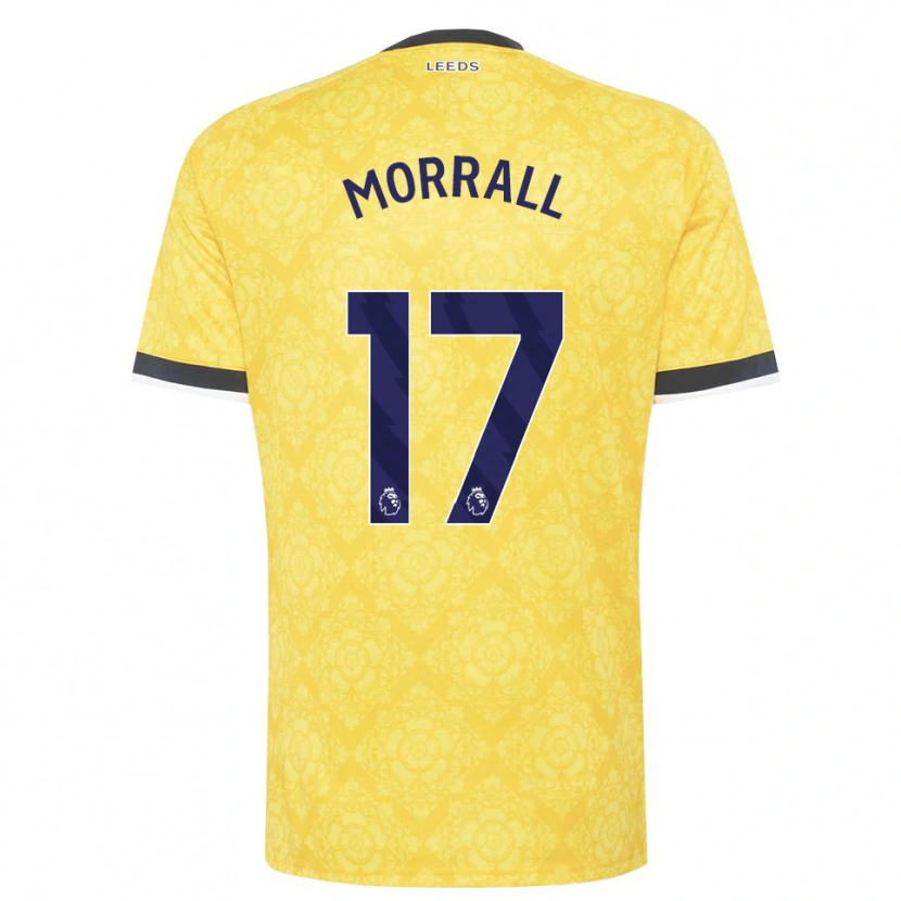 Danxen Enfant Maillot Kai Morrall #17 Jaune Blanc Noir Tenues Extérieur 2026/27 T-Shirt