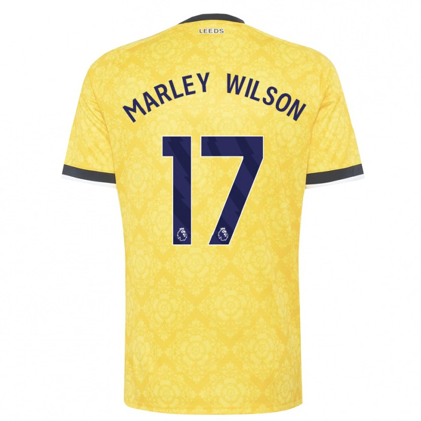 Danxen Enfant Maillot Marley Wilson #17 Jaune Blanc Noir Tenues Extérieur 2026/27 T-Shirt