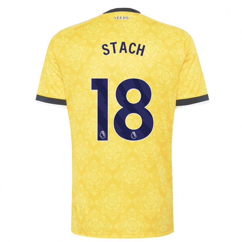 Danxen Enfant Maillot Anton Stach #18 Jaune Blanc Noir Tenues Extérieur 2026/27 T-Shirt