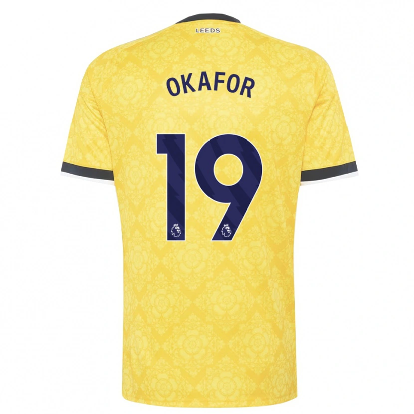Danxen Enfant Maillot Noah Okafor #19 Jaune Blanc Noir Tenues Extérieur 2026/27 T-Shirt