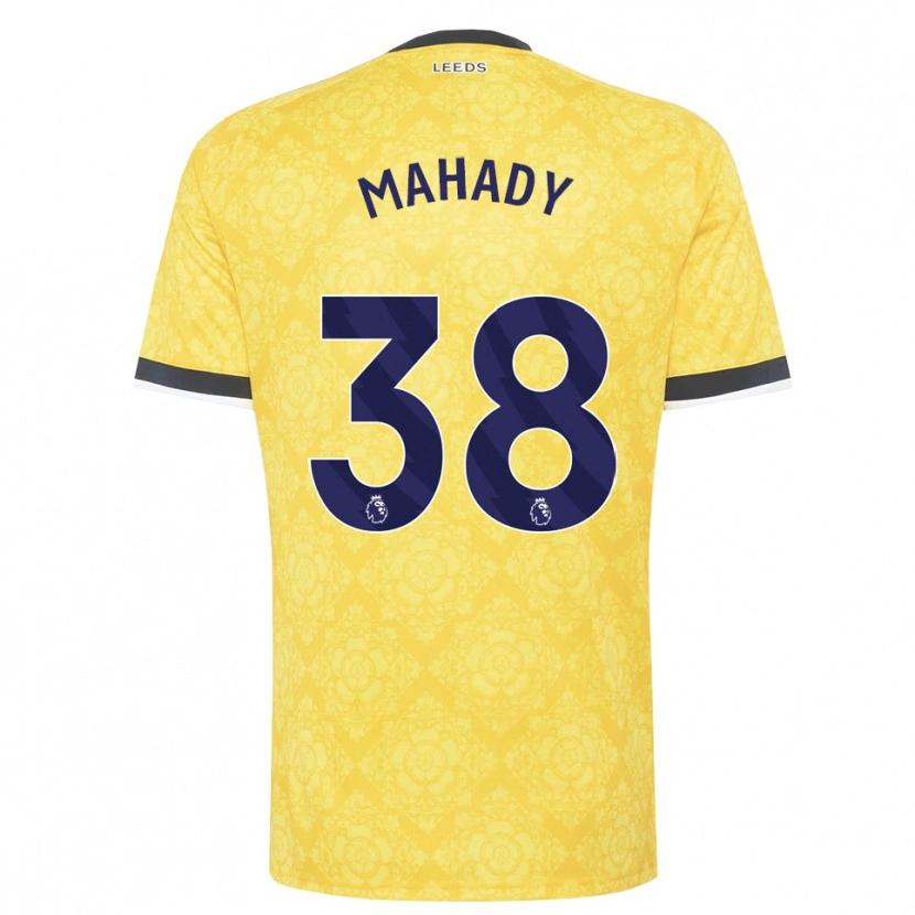 Danxen Enfant Maillot Rory Mahady #38 Jaune Blanc Noir Tenues Extérieur 2026/27 T-Shirt