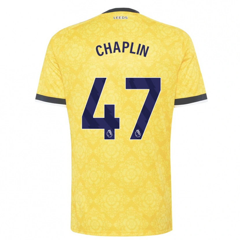 Danxen Enfant Maillot Rhys Chadwick #47 Jaune Blanc Noir Tenues Extérieur 2026/27 T-Shirt