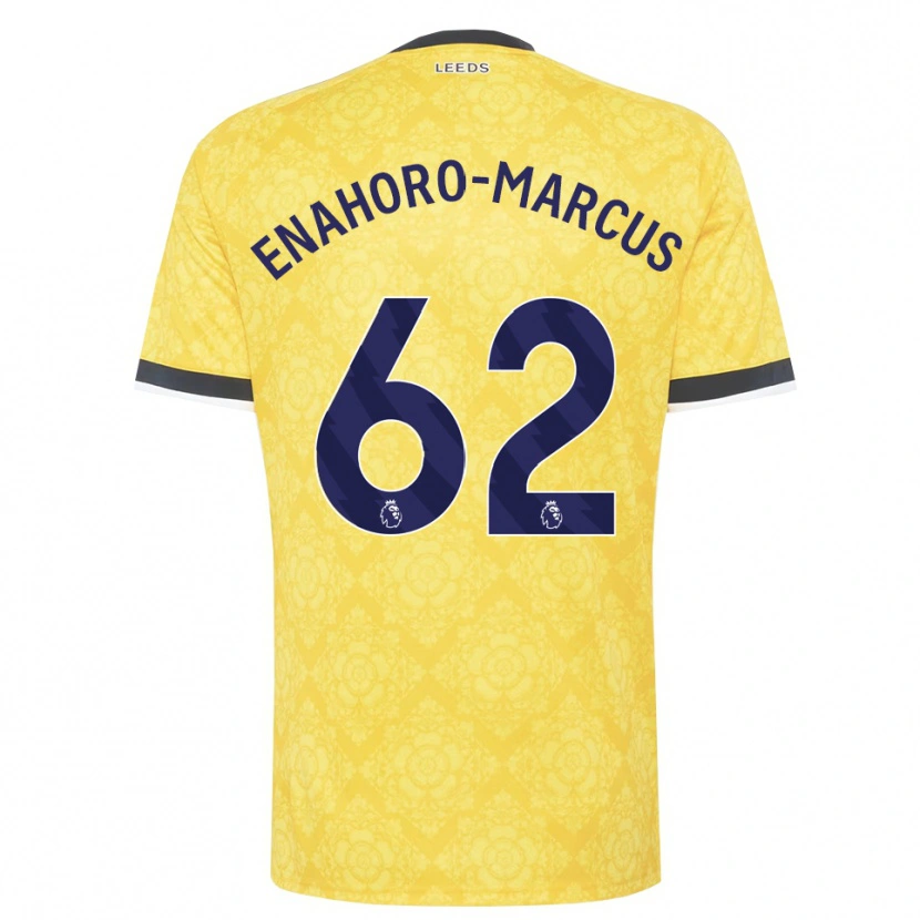 Danxen Enfant Maillot Louis Enahoro-Marcus #62 Jaune Blanc Noir Tenues Extérieur 2026/27 T-Shirt