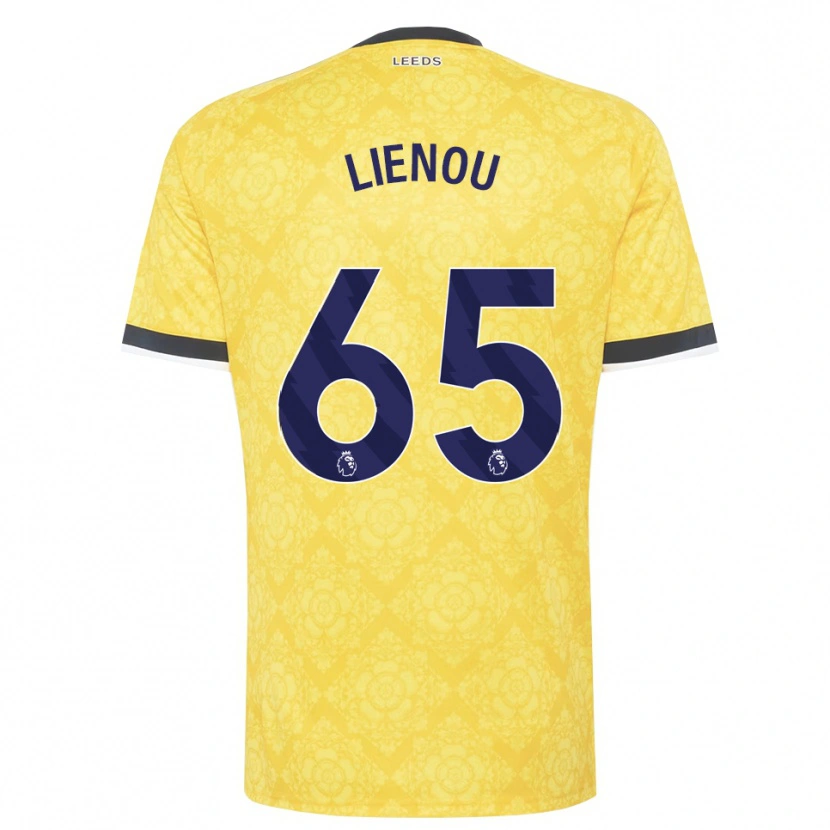 Danxen Enfant Maillot Jayden Lienou #65 Jaune Blanc Noir Tenues Extérieur 2026/27 T-Shirt