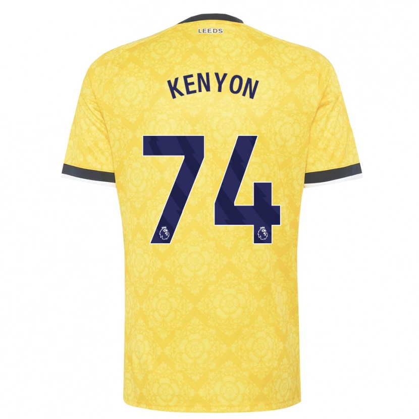 Danxen Enfant Maillot George Kenyon #74 Jaune Blanc Noir Tenues Extérieur 2026/27 T-Shirt