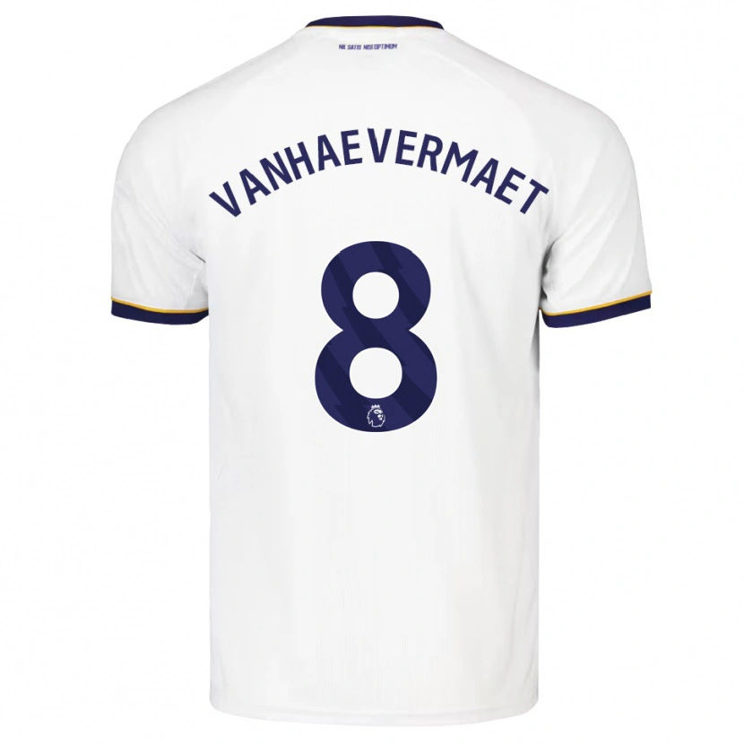 Danxen Enfant Maillot Justine Vanhaevermaet #8 Midnightblue Blanc Jaune Tenues Extérieur 2026/27 T-Shirt