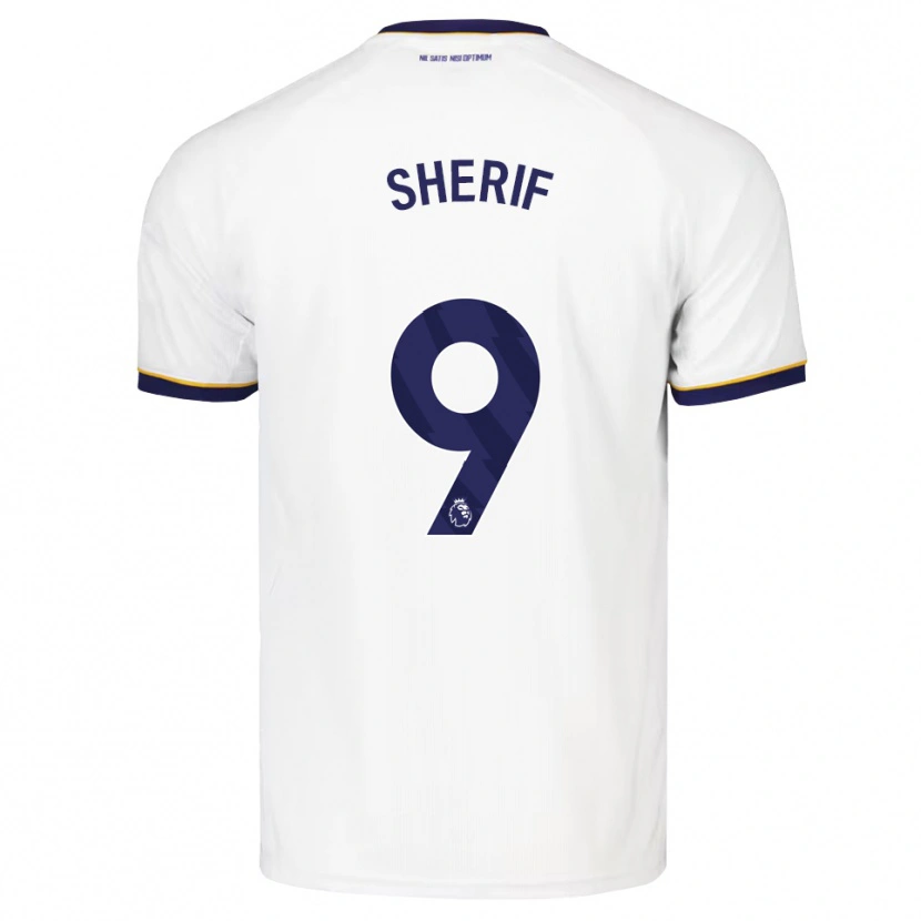 Danxen Enfant Maillot Martin Sherif #9 Midnightblue Blanc Jaune Tenues Extérieur 2026/27 T-Shirt