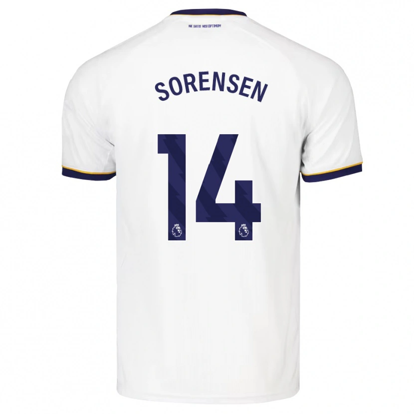 Danxen Enfant Maillot Nicoline Sorensen #14 Midnightblue Blanc Jaune Tenues Extérieur 2026/27 T-Shirt