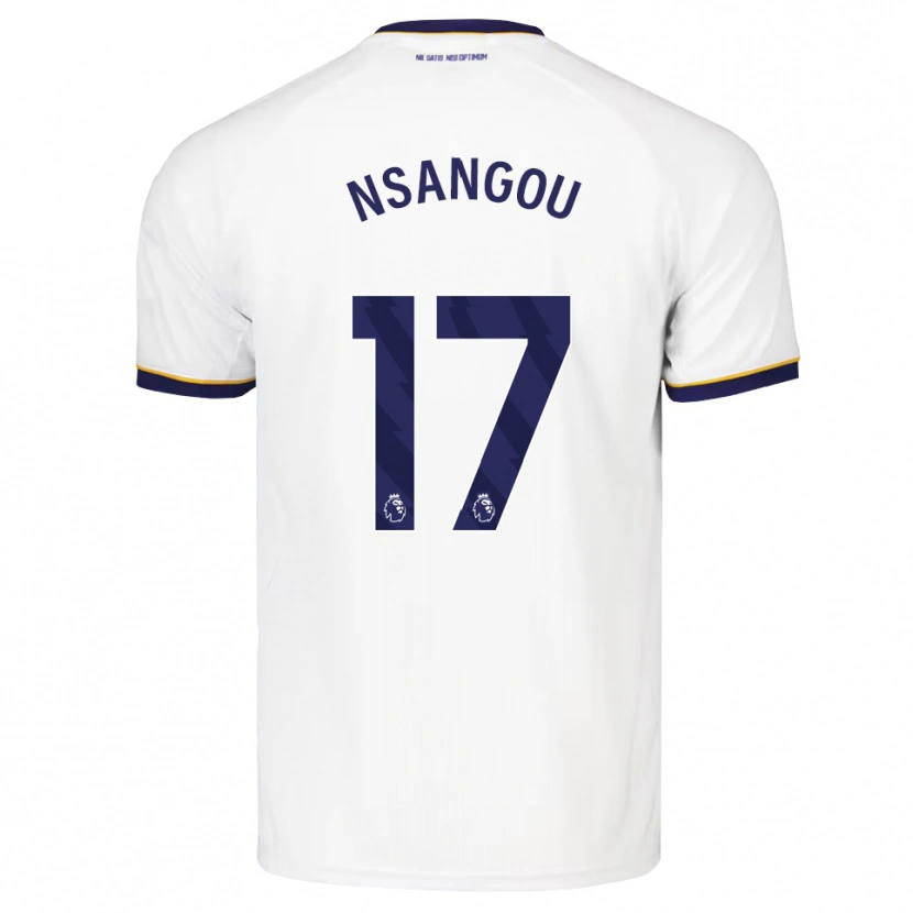 Danxen Enfant Maillot Jonathan Nsangou #17 Midnightblue Blanc Jaune Tenues Extérieur 2026/27 T-Shirt