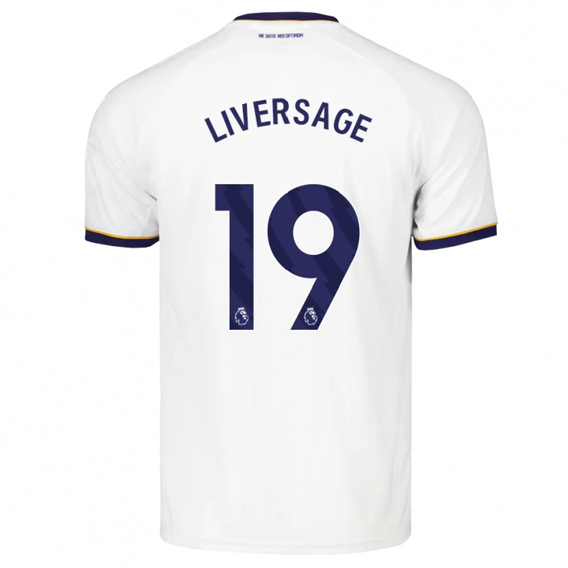 Danxen Enfant Maillot Leon Liversage #19 Midnightblue Blanc Jaune Tenues Extérieur 2026/27 T-Shirt