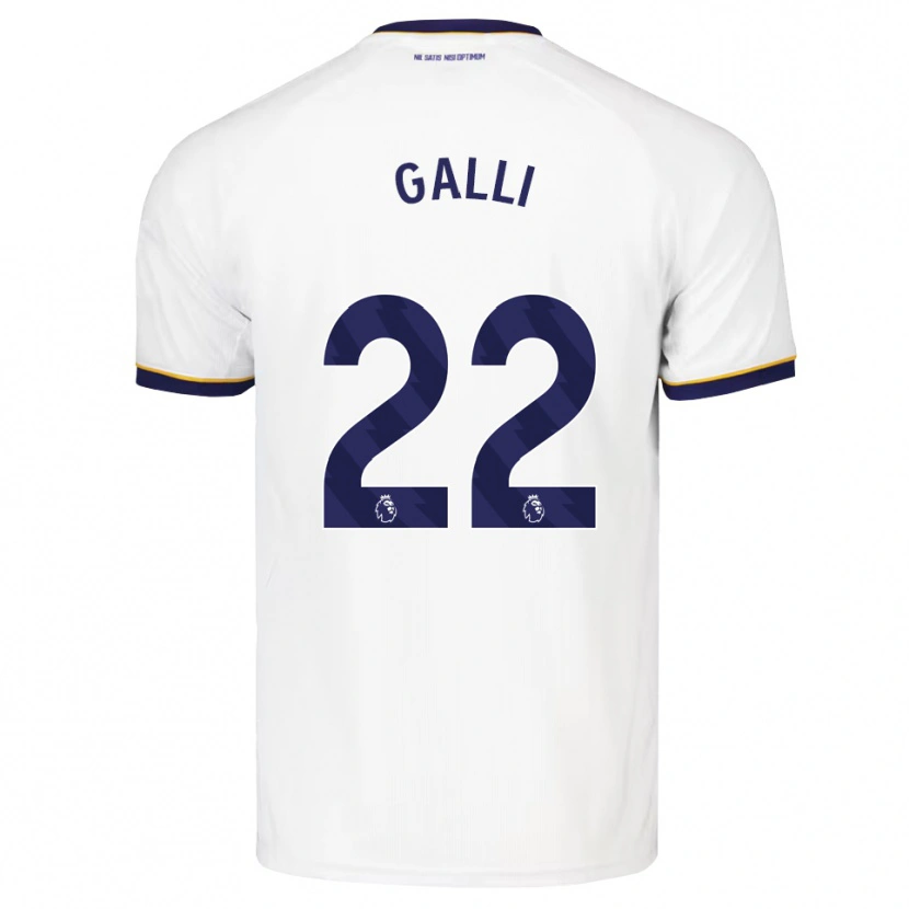 Danxen Enfant Maillot Aurora Galli #22 Midnightblue Blanc Jaune Tenues Extérieur 2026/27 T-Shirt