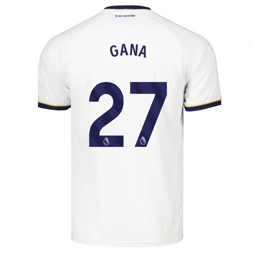 Danxen Enfant Maillot Idrissa Gueye #27 Midnightblue Blanc Jaune Tenues Extérieur 2026/27 T-Shirt