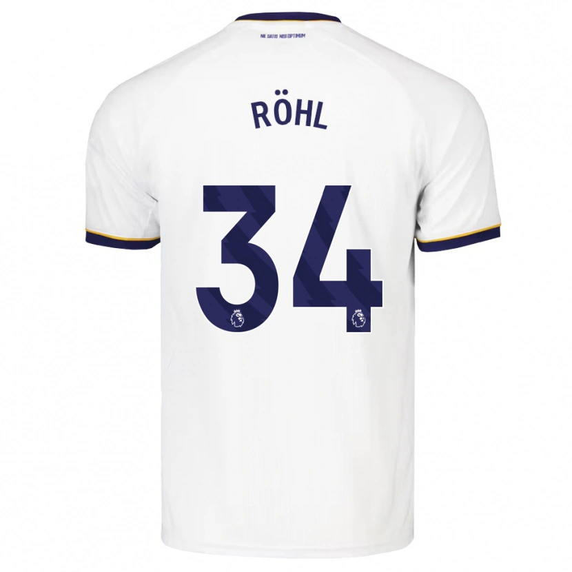 Danxen Enfant Maillot Merlin Röhl #34 Midnightblue Blanc Jaune Tenues Extérieur 2026/27 T-Shirt