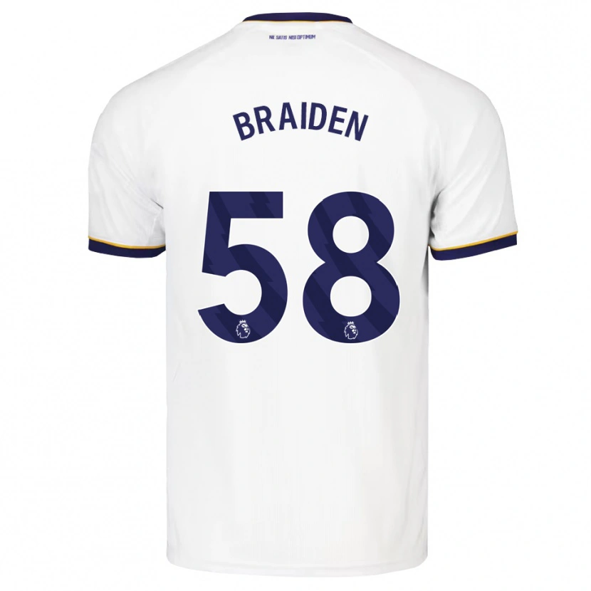 Danxen Enfant Maillot Braiden Graham #58 Midnightblue Blanc Jaune Tenues Extérieur 2026/27 T-Shirt
