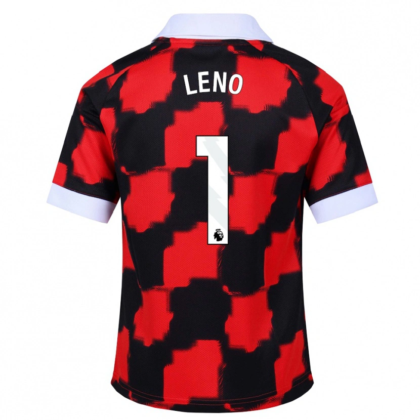 Danxen Enfant Maillot Bernd Leno #1 Rouge Blanc Noir Tenues Extérieur 2026/27 T-Shirt