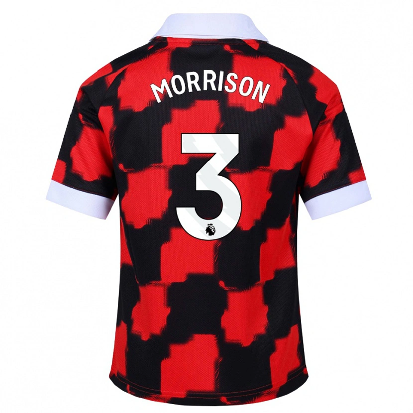 Danxen Enfant Maillot Kymarley Morrison #3 Rouge Blanc Noir Tenues Extérieur 2026/27 T-Shirt