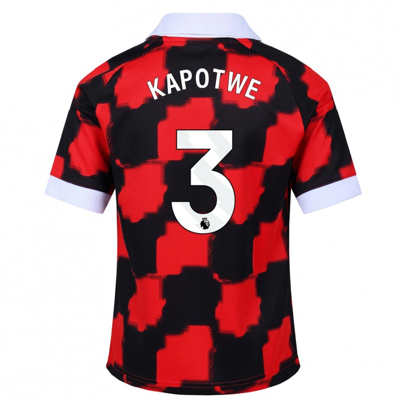 Danxen Enfant Maillot Chase Kapotwe #3 Rouge Blanc Noir Tenues Extérieur 2026/27 T-Shirt