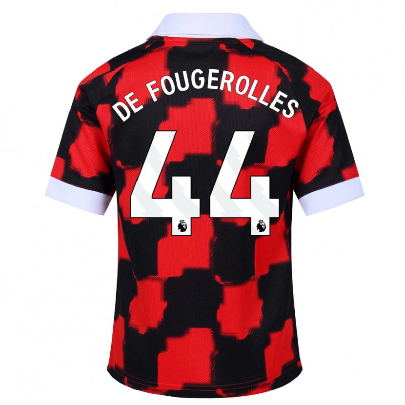 Danxen Enfant Maillot Luc De Fougerolles #44 Rouge Blanc Noir Tenues Extérieur 2026/27 T-Shirt